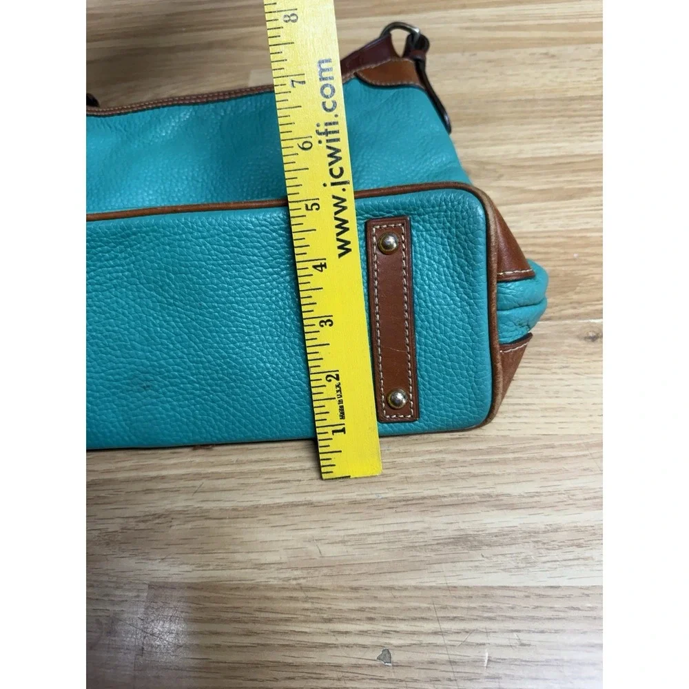 DOONEY & BOURKE Teal Pebbled Leather Single Strap Shoulder Bag-